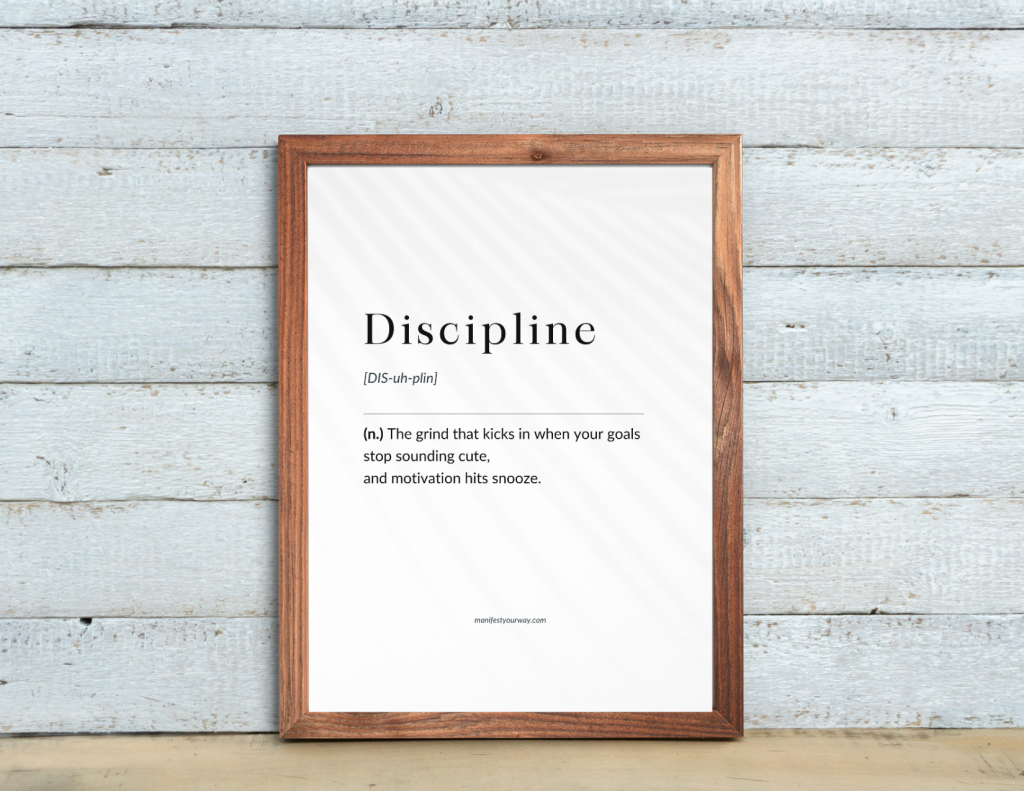 Discipline Wall Art – Stay the Course, Even on the Hard Days