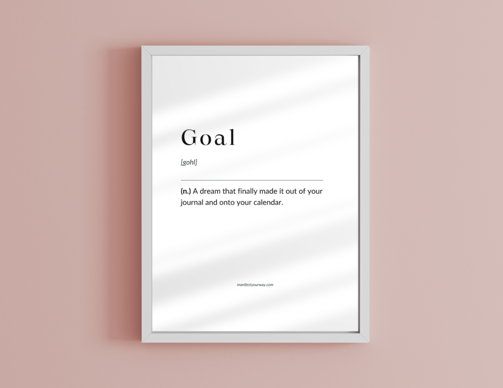 goal printable motivational wall art