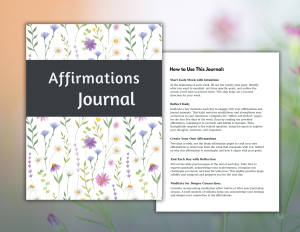 5-Week Daily Affirmation & Gratitude Cover & How-to Pages