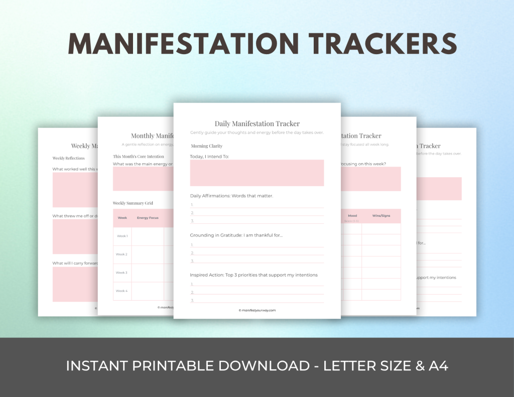 printable manifestation tracker,