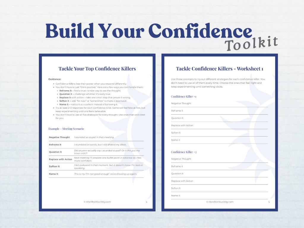 Build Your Confidence Toolkit – Printable Confidence Worksheets