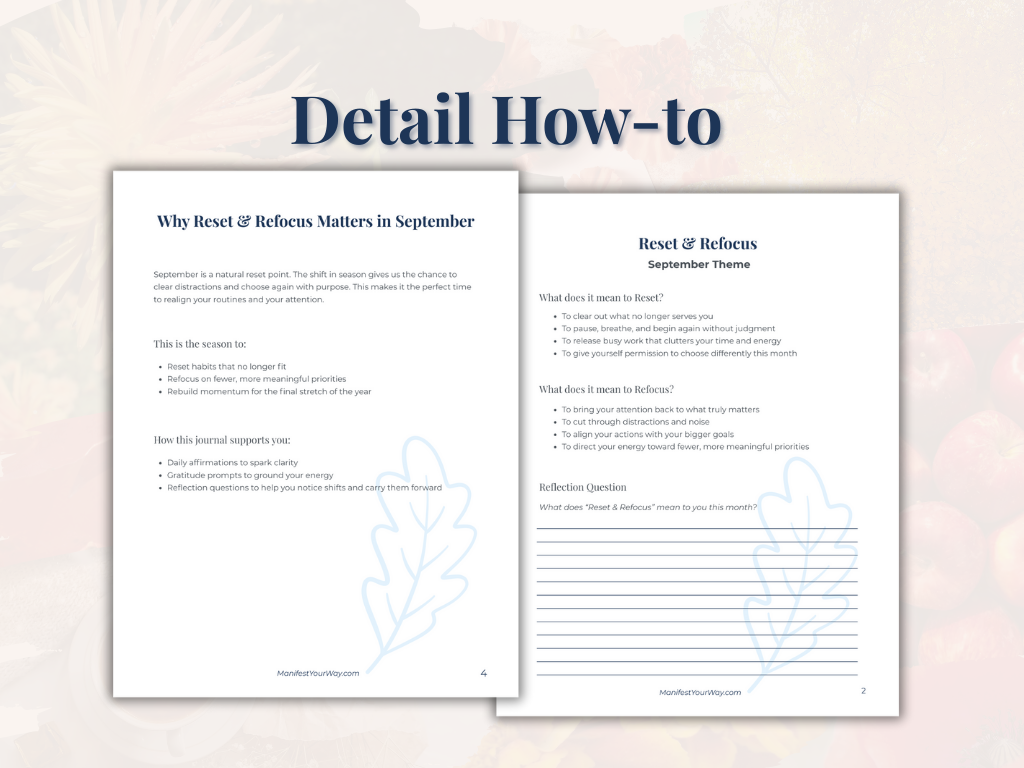 Printable September Journal PDF