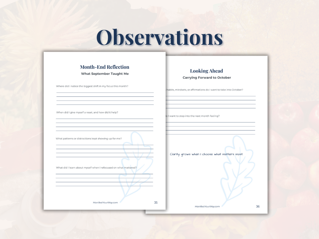 Printable September Journal PDF