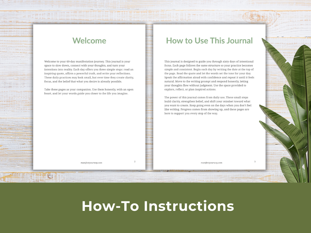 60-Day Manifestation Journal β Daily Quotes, Affirmations & Prompts