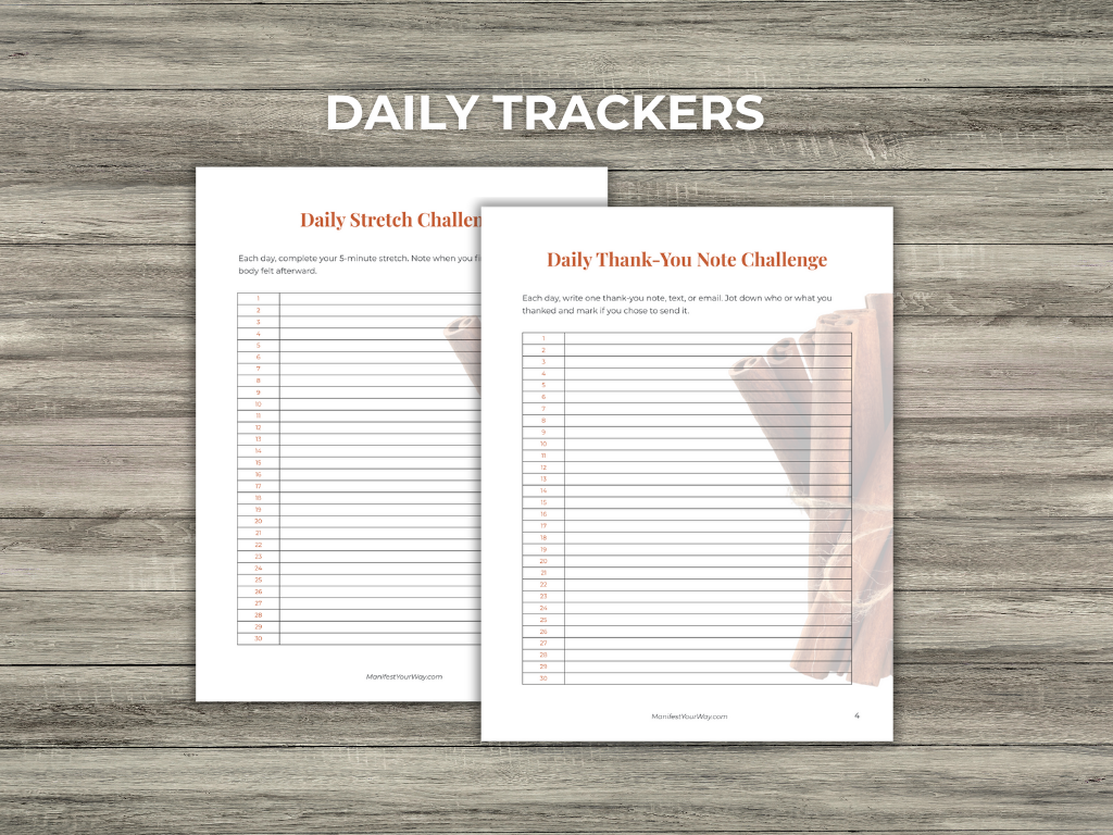 November Mind–Body Challenge – Printable 30-Day Wellness & Gratitude Challenge
