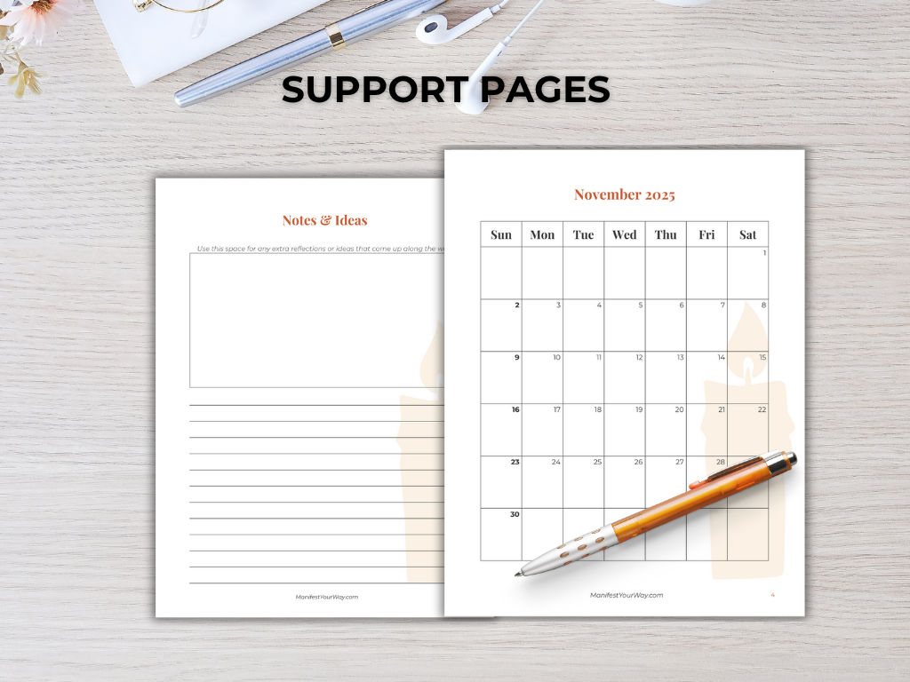 November 2025 Reflection Journal – Printable Affirmation and Gratitude Journal