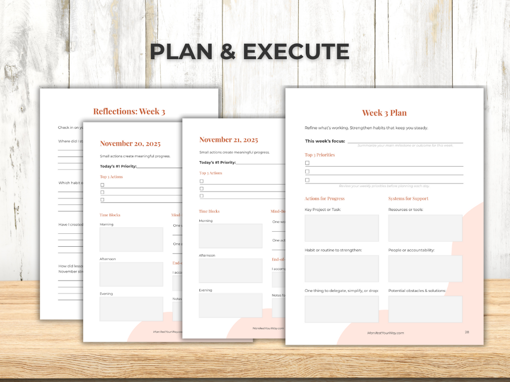 November 2025 Goals Planner – Printable Monthly Action Planner