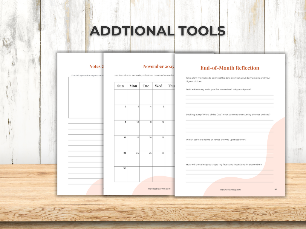 November 2025 Goals Planner – Printable Monthly Action Planner