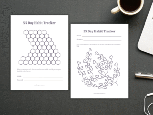 55-Day Printable Habit Tracker Printable | Science-Based Habit Formation with Manifestation Energy
