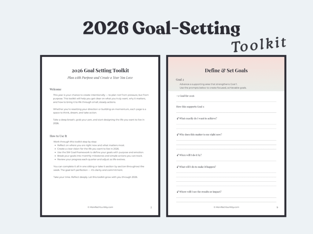 2026 goal setting toolkit printable PDF — how to set goals for 2026 step-by-step.