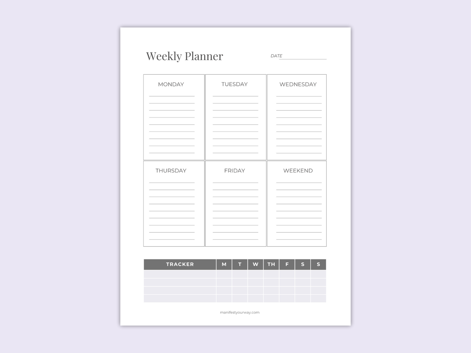 Weekly Planner Printable — Simplify Your Week and Stay Focused