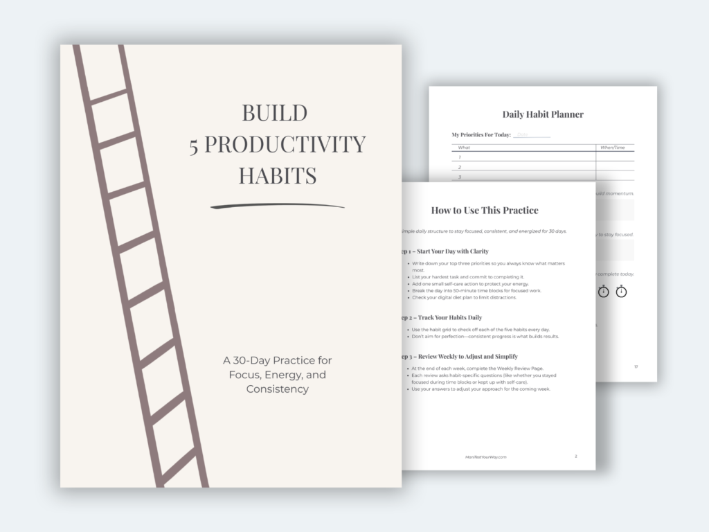 BUILD 5 PRODUCTIVITY HABITS
A 30-Day Practice for Focus, Energy, and Consistency