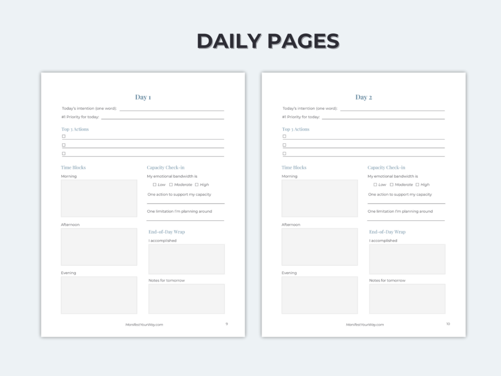 IBLM Monthly Planner – Turn Intention Into Real Progress Every Month - daily